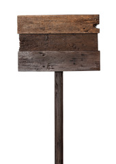 Brown wooden sign