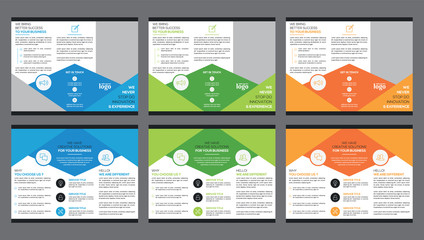 Trifold Business vector template. Brochure design, cover modern layout, annual report, poster, flyer in A4 with colorful shapes for tech, science, market with light background