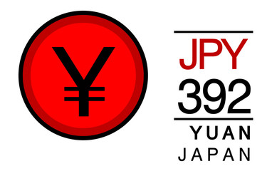 Obraz premium Y, JPY, 392, Yuan, Japan Banking Currency icon typography logo banner set isolated on background. Abstract concept graphic element. Collection of currency symbols ISO 4217 signs used in country