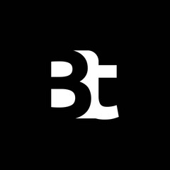 simple typography bt vector logo
