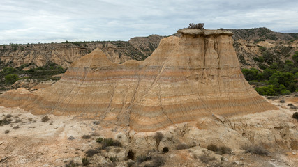 Tozal Solitario sandstone, Monegros desert in Huesca, Spain