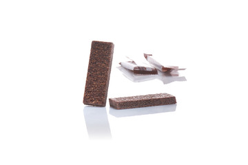 cocoa flapjacks and packaging