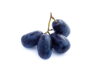 Black grapes, isolated on white