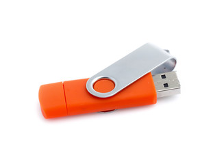 usb drive on white background