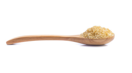 Brown sugar isolated on white