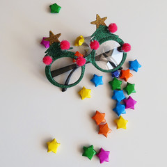 christtmas decoration holiday green glasses         