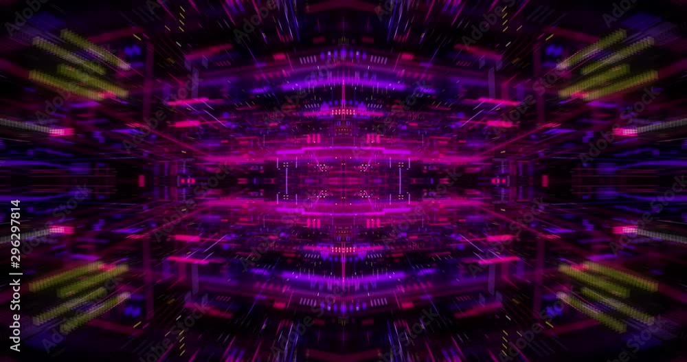 Poster virtual data on digital screen display, future technology and programming concept. flying futuristic