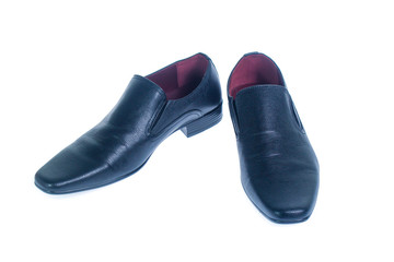 The black man's shoes isolated on white background