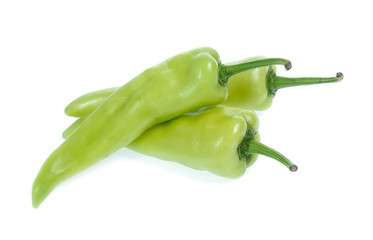 green pepper isolated on a white background