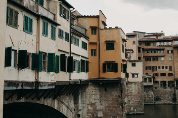 Fototapeta na wymiar Old streets of Genoa in Italy