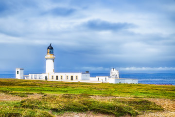 Fototapeta na wymiar Stroma Lighthouse and the Pentland Firth