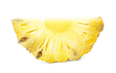 Pineapple slices isolated on white background
