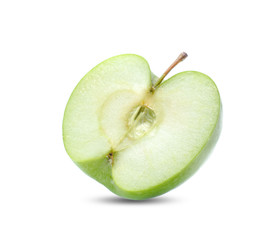 green apple fruit isolated on white background