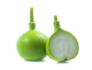 bottle gourds isolated on white background