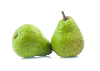 green pear isolated on white background
