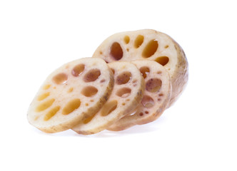 Lotus root  isolated on the white background