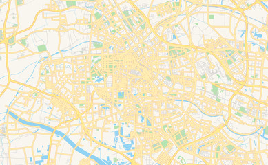 Fototapeta na wymiar Printable street map of Tianjin, China