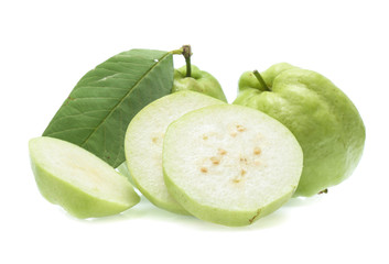 Fresh guava isolated on a white background