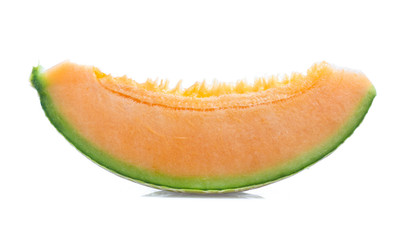Orange cantaloupe melon isolated on white
