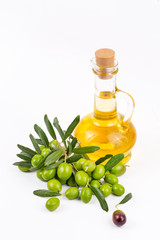 Green olive and olive oil
