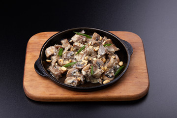 Boeuf à la Stroganoff. Russian foods style stew (stroganoff)