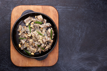 Boeuf à la Stroganoff. Russian foods style stew (stroganoff)