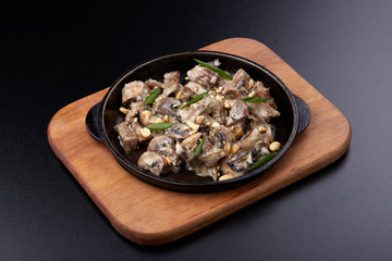 Boeuf à la Stroganoff. Russian foods style stew (stroganoff)