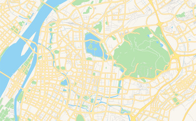 Printable street map of Nanjing, China