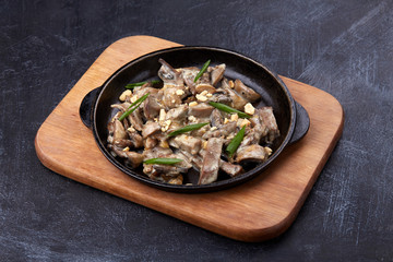 Boeuf à la Stroganoff. Russian foods style stew (stroganoff)