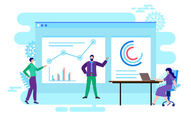 online presentation with team