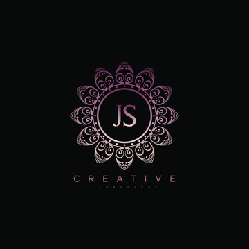 Letter JS Elegant initial logo vector