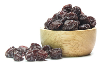 Dried  plums isolated on white background