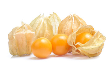 Physalis ,cape gooseberry isolated on white