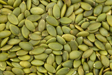 Green pumpkin seeds texture