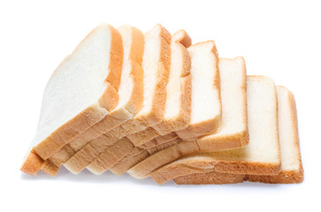 sliced bread isolated on white background