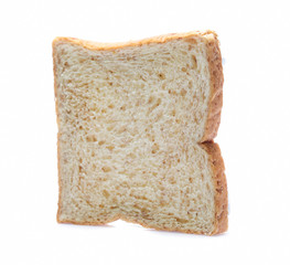 sliced bread isolated on white background