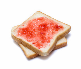 sliced bread isolated on white background