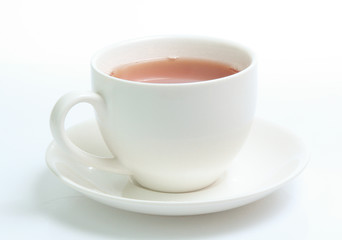 Cup of tea isolated on white background