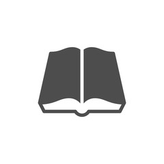 Book glyph icon and education concept