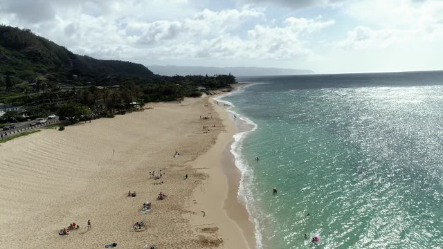 [4K Drone Movie] Sunset Beach in Hawaii