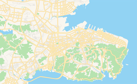 Printable Street Map Of Dalian, China