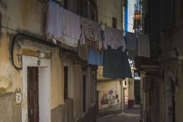 Fototapeta na wymiar narrow street in old town of the cote dazur france