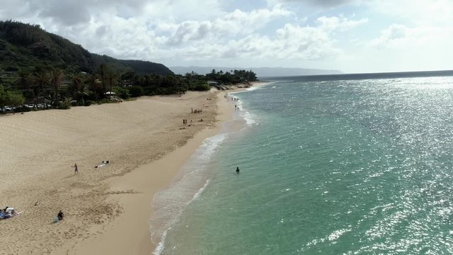 [4K Drone Movie] Sunset Beach in Hawaii