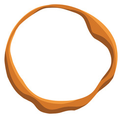 Cartoon Coffee Mug or Cup Stain Looks Like Slime Illustration 