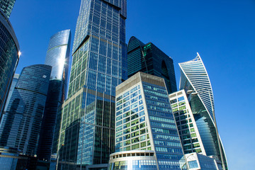 Fototapeta premium Moscow City, Russia. View of skyscrapers Moscow International Business Center.