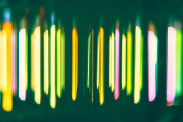 Abstract and blurry background with bright colors. Blur abstract colorful light background, used for web design and visualization of music.