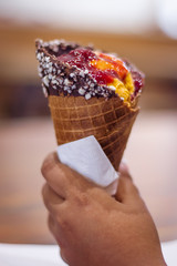 ice cream in cone
