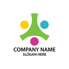 Colorful Circle Star United Community Logo, teamwork icon, Community Logo template