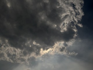 dramatic sky with clouds