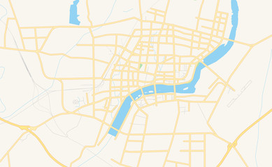 Printable street map of Nanyang, China